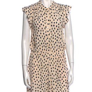 Kate Spade - Animal Print Mock Neck Romper
